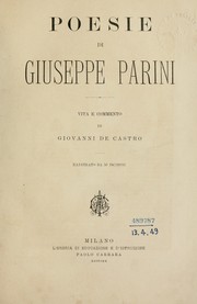 Cover of: Poesie by Giuseppe Parini