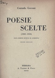 Cover of: Poesie scelte: (1903-1918)