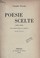 Cover of: Poesie scelte