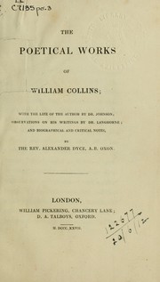 Cover of: Poetical works | William Collins