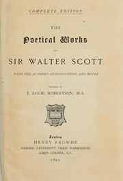 Poetical works by Sir Walter Scott