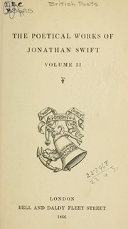 Cover of: Poetical works by Jonathan Swift