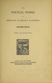 Cover of: The poetical works of Edmund Clarence Stedman.