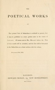 Cover of: The poetical works of Leigh Hunt.