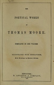 Cover of: The poetical works of Thomas Moore by Thomas Moore