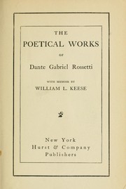 Cover of: Poetical works: With memoir by William L. Keese