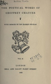 Cover of: Poetical works: With memoir by Sir Harris Nicolas