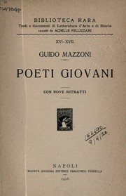 Cover of: Poeti Giovani by Mazzoni, Guido