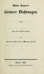 Cover of: Poetische Werke: Aus dem Schwedischen von Ernst Theodor Mayerhoff