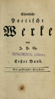 Cover of: Poetische Werke