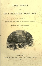 Cover of: The Poets of the Elizabethan age by 