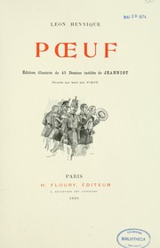 Cover of: Poeuf