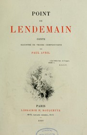 Cover of: Point de lendemain