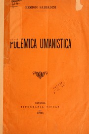 Polemica umanistica by Remigio Sabbadini