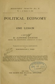 Cover of: Political economy in one lesson.  A lecture