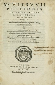 Cover of: M. Vitrvvii Pollionis De architectvra libri decem ad Caesarem Avgvstvm by Vitruvius Pollio