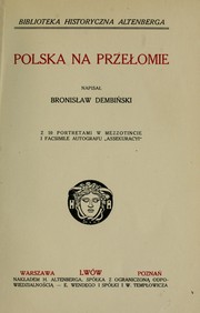 Cover of: Polska na przełomie by Bronisław Dembiński