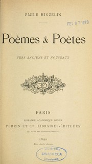 Cover of: Poèmes et poètes: vers anciens et nouveaux