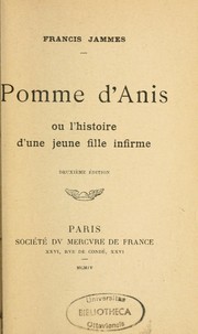 Cover of: Pomme d'Anis, ou, L'histoire d'une jeune fille infirme