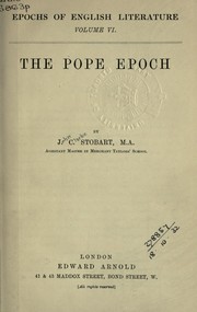 Cover of: The Pope epoch by J. C. Stobart