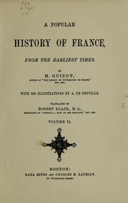 Cover of: A popular history of France: from the earliest times.