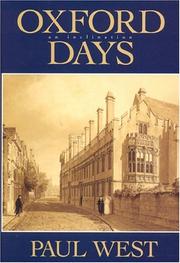 Cover of: Oxford days by Paul West
