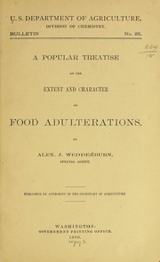 Cover of: A popular treatise on the extent and character of food adulterations