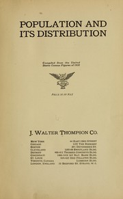 Cover of: Population and its distribution | Thompson, J. Walter company