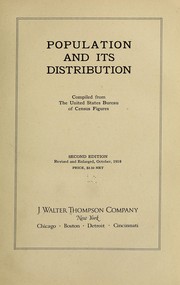 Population and its distribution by Thompson, J. Walter company