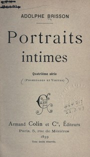 Cover of: Portraits intimes