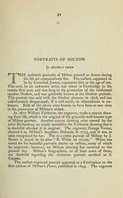 Cover of: Portraits of Milton