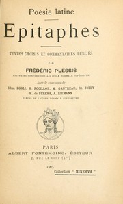 Cover of: Poésie latine: épitaphes