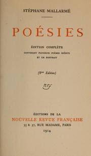 Cover of: Poésies