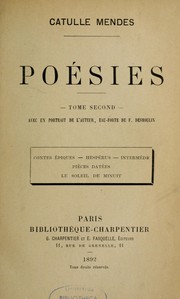 Cover of: Poésies