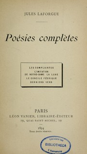 Cover of: Poésies complètes