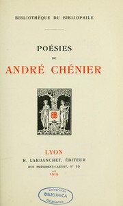 Cover of: Poésies de André Chénier