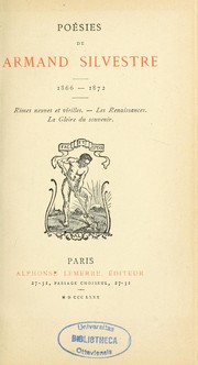 Cover of: Poésies de Armand Sylvestre, 1866-1872 by Armand Silvestre
