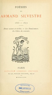 Cover of: Poésies de Armand Sylvestre, 1866-1872