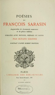 Cover of: Poésies de François Sarasin