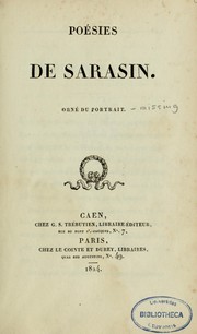 Cover of: Poésies de Sarasin