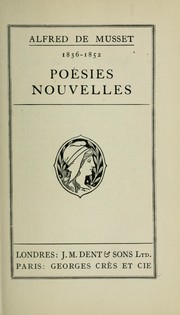 Cover of: Poésies nouvelles, 1836-1852 by Alfred de Musset