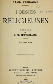 Cover of: Poésies religieuses