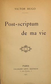 Cover of: Post-scriptum de ma vie