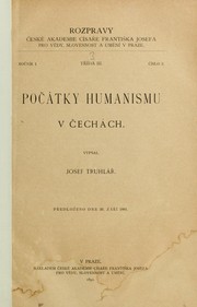 Cover of: Počátky humanismu v Čechách by Josef Truhlář