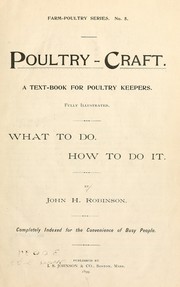 Cover of: Poultry-craft: A text-book for poultry keepers ...