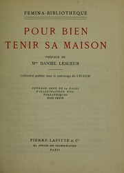 Cover of: Pour bien tenir sa maison