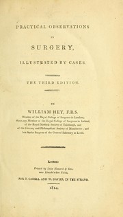 Cover of: Practical observations in surgery: illustrated by cases