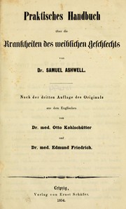 Cover of: Praktisches Handbuch über die Krankheiten des weiblichen Geschlechts