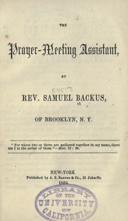 Cover of: The prayer-meeting assistant