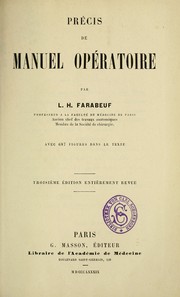 Cover of: Précis de manuel opératoire